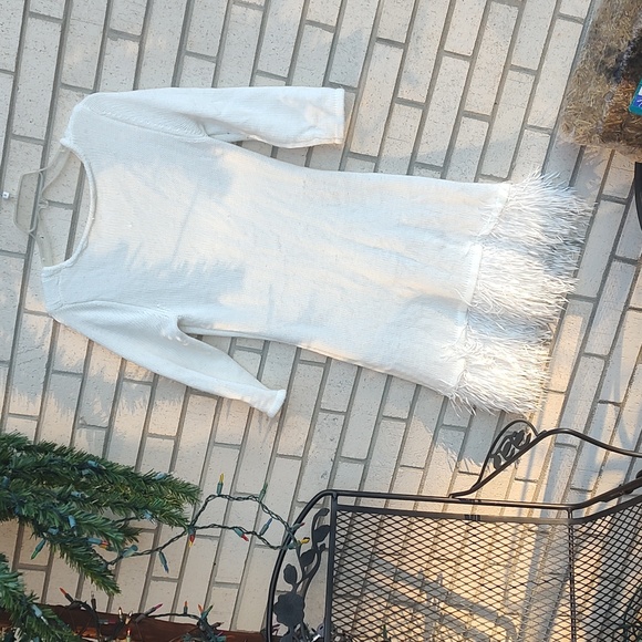 White Sweater Dress - Picture 8 of 10